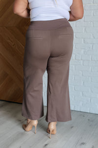 Magic Wide Leg Crop Pants in Dark Mocha-Bottoms-Villari Chic, women's online fashion boutique in Severna, Maryland