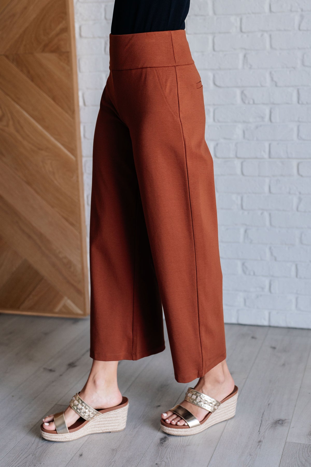 Magic Wide Leg Crop Pants in Rust-Bottoms-Villari Chic, women's online fashion boutique in Severna, Maryland