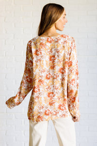 Marigold Dreams Floral Blouse-Tops-Villari Chic, women's online fashion boutique in Severna, Maryland
