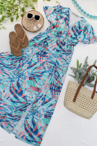Millie Maxi Dress - Abstract Aqua Breeze-dress-Villari Chic, women's online fashion boutique in Severna, Maryland