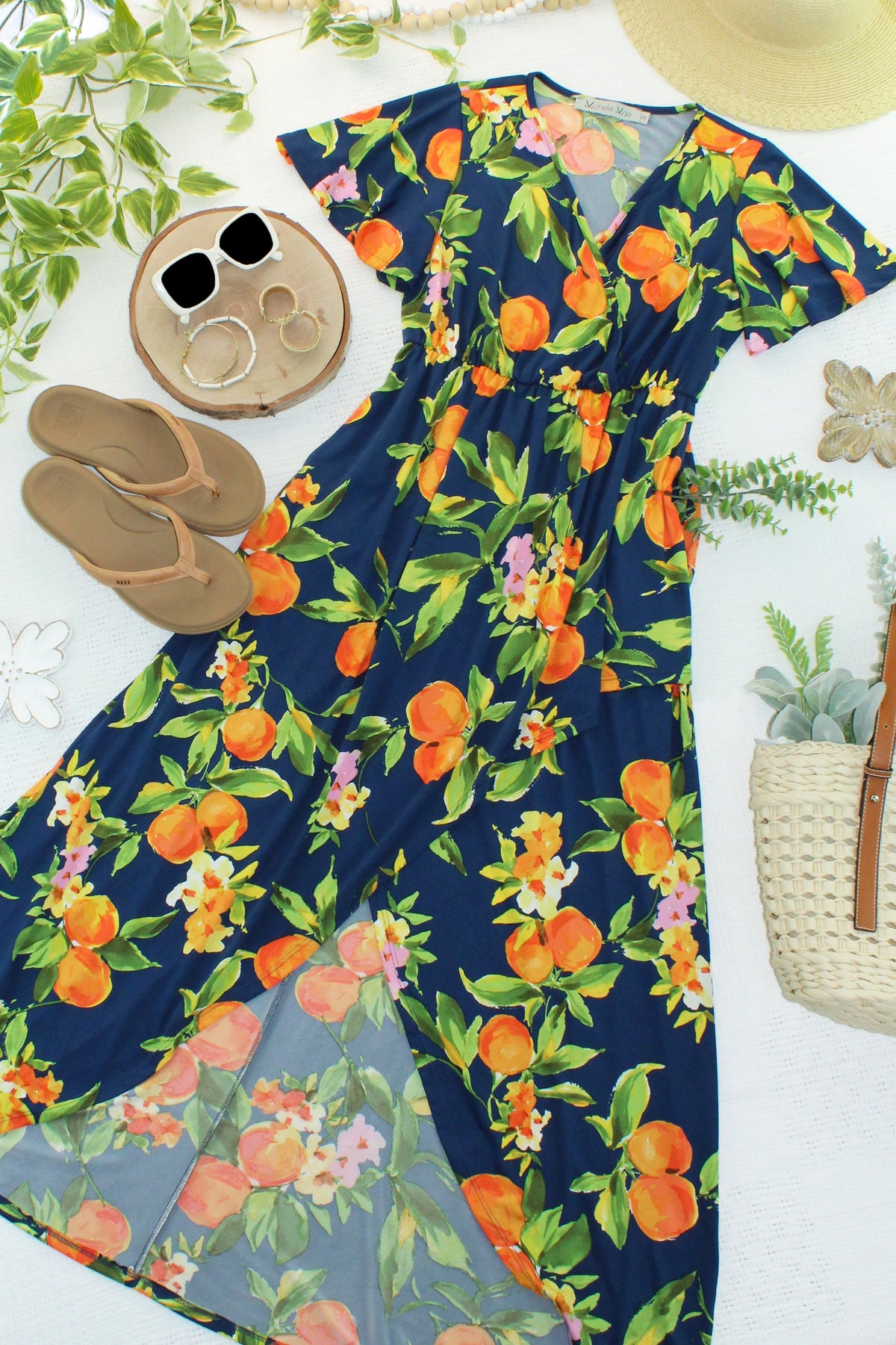 Harley High-Low Dress - Navy Citrus-dress-Villari Chic, women's online fashion boutique in Severna, Maryland