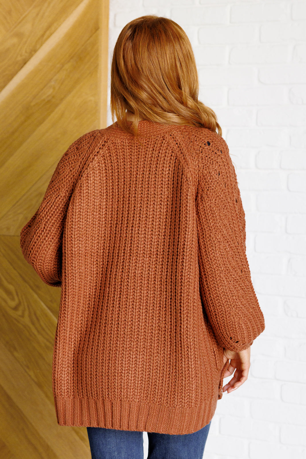 Maybe Monday Cardigan in Chestnut-Layers-Villari Chic, women's online fashion boutique in Severna, Maryland