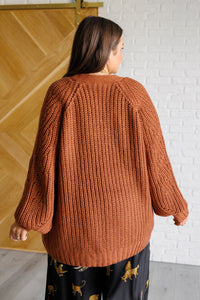 Maybe Monday Cardigan in Chestnut-Layers-Villari Chic, women's online fashion boutique in Severna, Maryland