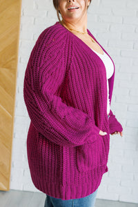 Maybe Monday Cardigan in Berry-Layers-Villari Chic, women's online fashion boutique in Severna, Maryland