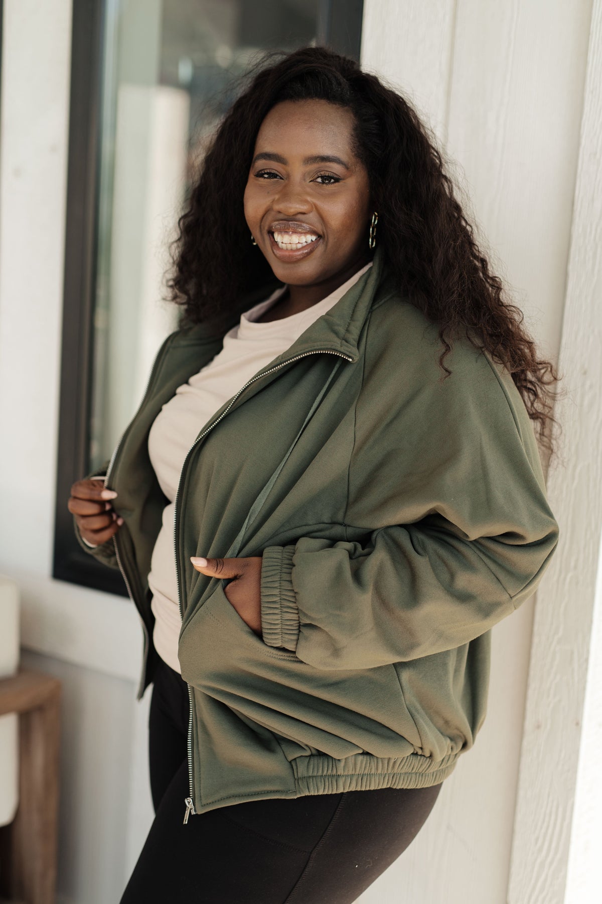 Miss You More Zip Up Sweatshirt-Tops-Villari Chic, women's online fashion boutique in Severna, Maryland