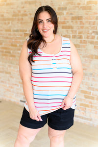 Need A Favor Colorful Henley Tank-Tops-Villari Chic, women's online fashion boutique in Severna, Maryland