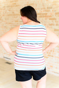 Need A Favor Colorful Henley Tank-Tops-Villari Chic, women's online fashion boutique in Severna, Maryland