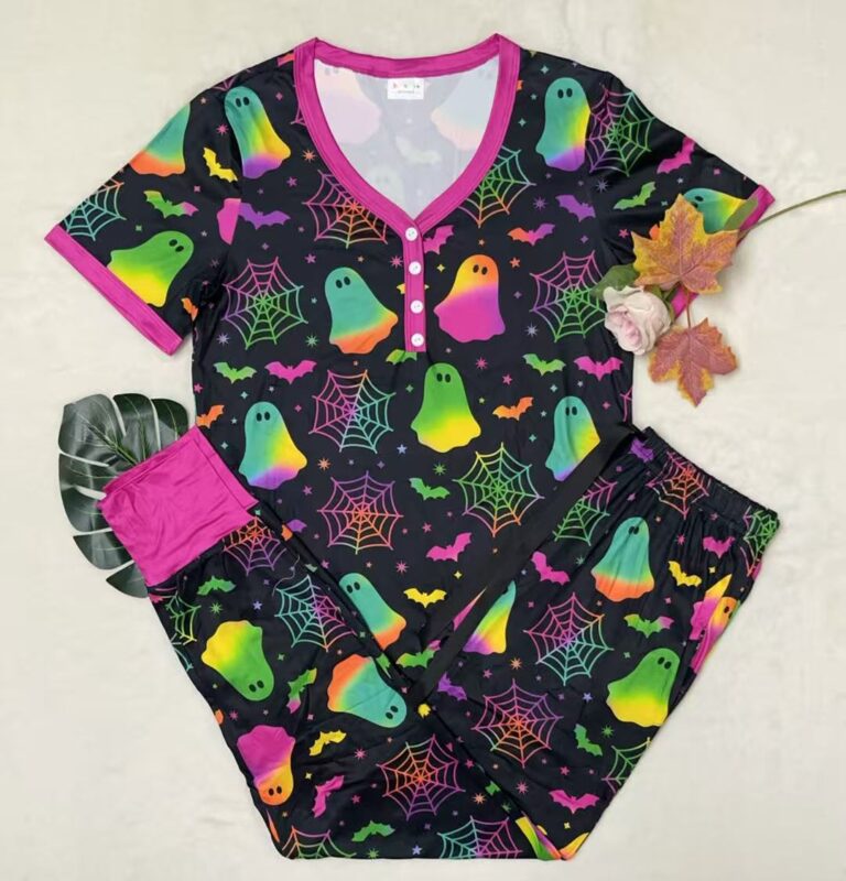 PREORDER: Fall & Halloween Short-Sleeved Jogger PJ Set - 5 Patterns!-Villari Chic, women's online fashion boutique in Severna, Maryland