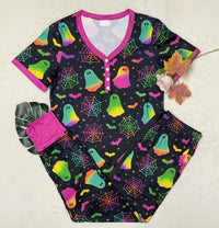 PREORDER: Fall & Halloween Short-Sleeved Jogger PJ Set - 5 Patterns!-Villari Chic, women's online fashion boutique in Severna, Maryland