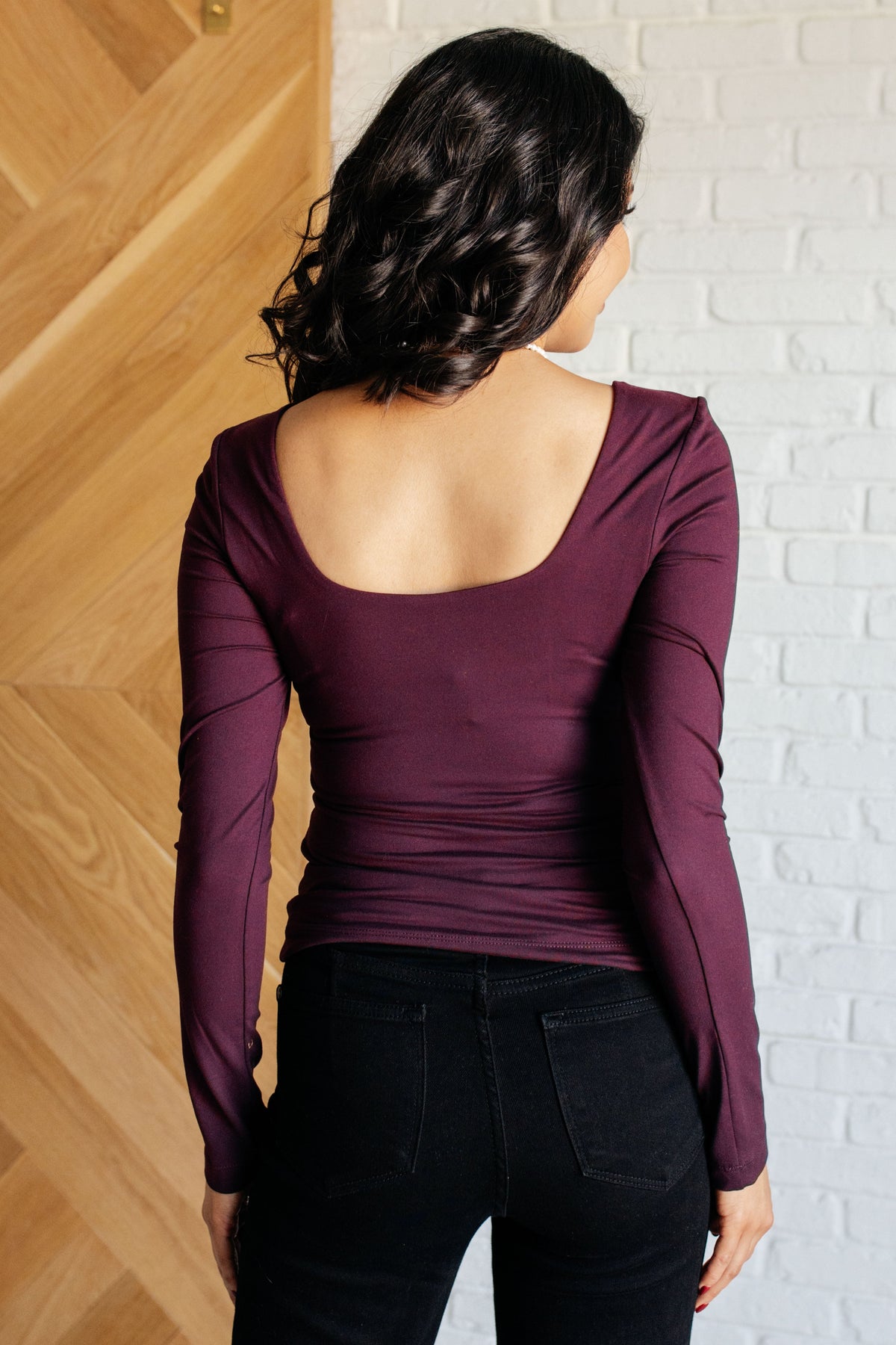 Never Imitated Long Sleeve Top in Cassis-Tops-Villari Chic, women's online fashion boutique in Severna, Maryland