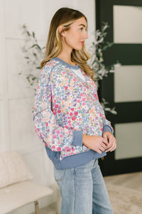 New Opportunities Drop Shoulder Floral Pullover-Womens-Villari Chic, women's online fashion boutique in Severna, Maryland