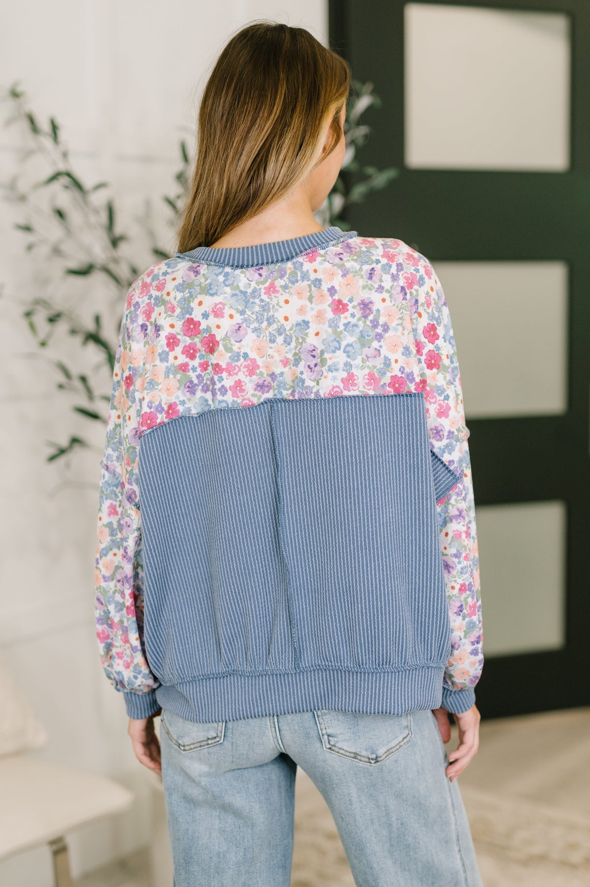 New Opportunities Drop Shoulder Floral Pullover-Womens-Villari Chic, women's online fashion boutique in Severna, Maryland
