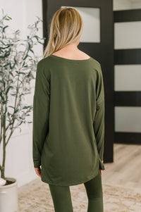 Next to Nothing Top and Bottom Set in Dark Olive-Womens-Villari Chic, women's online fashion boutique in Severna, Maryland