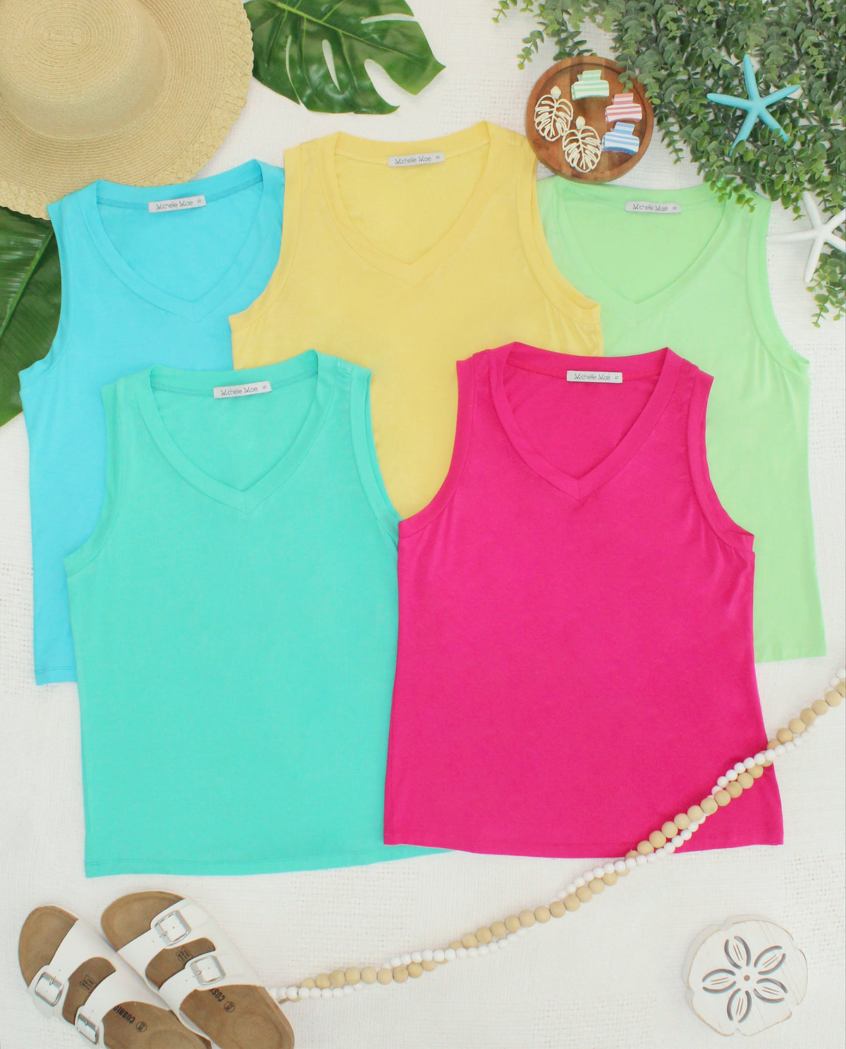 Noelle Tank - Aqua-tank-Villari Chic, women's online fashion boutique in Severna, Maryland