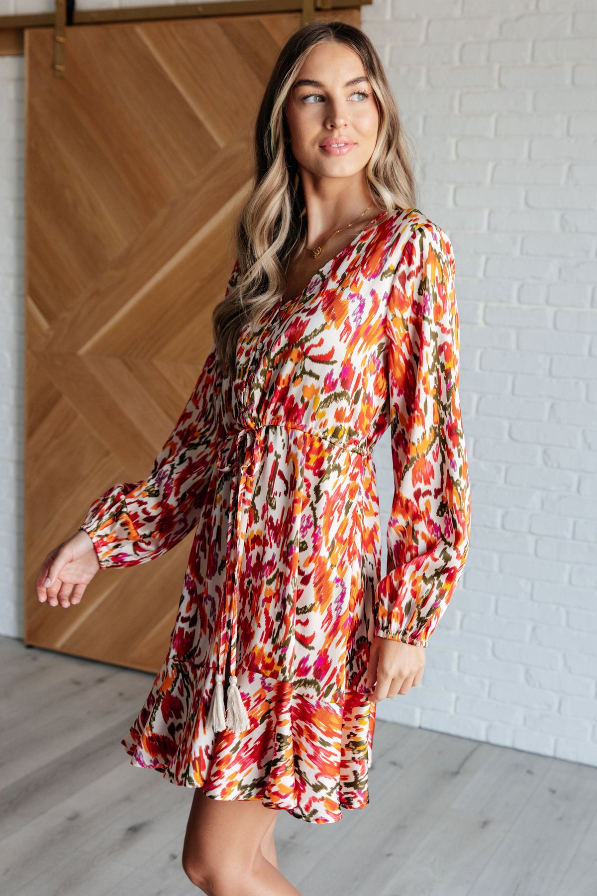 Once Upon a Dream V-Neck Balloon Sleeve Dress-Dresses-Villari Chic, women's online fashion boutique in Severna, Maryland