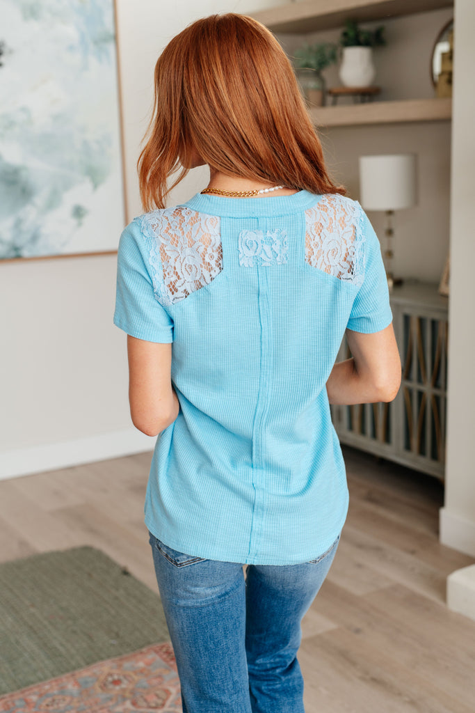 Only Happy When it Rains Lace Detail Top-Tops-Villari Chic, women's online fashion boutique in Severna, Maryland