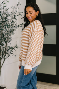 Pattern Play Oversized Pullover in Taupe-Womens-Villari Chic, women's online fashion boutique in Severna, Maryland