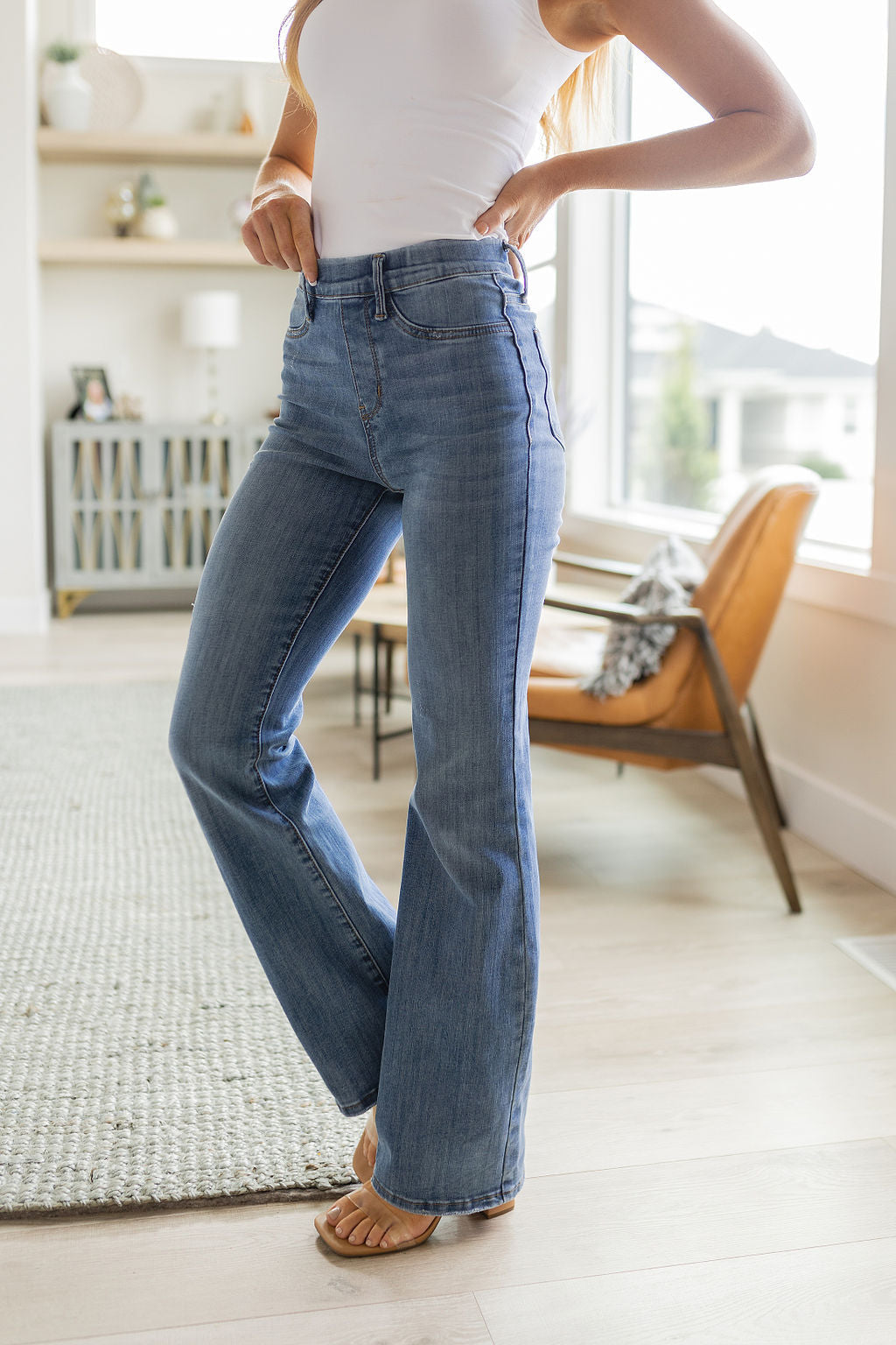 Judy Blue High-Rise Pull-On Slim Bootcut Jeans-Womens-Villari Chic, women's online fashion boutique in Severna, Maryland