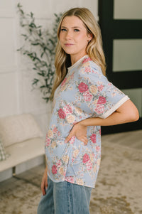 Perfect Season Floral Print Relaxed Tee-Womens-Villari Chic, women's online fashion boutique in Severna, Maryland