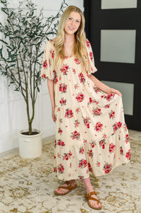 Petals & Postcards Balloon Sleeve Dress-Womens-Villari Chic, women's online fashion boutique in Severna, Maryland