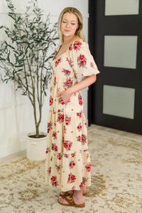 Petals & Postcards Balloon Sleeve Dress-Womens-Villari Chic, women's online fashion boutique in Severna, Maryland