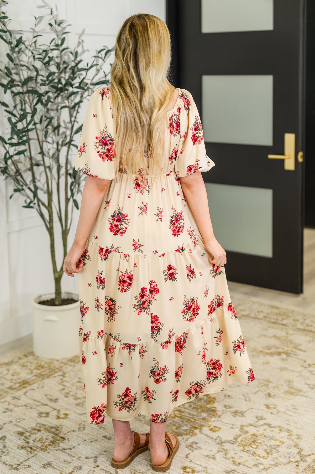 Petals & Postcards Balloon Sleeve Dress-Womens-Villari Chic, women's online fashion boutique in Severna, Maryland