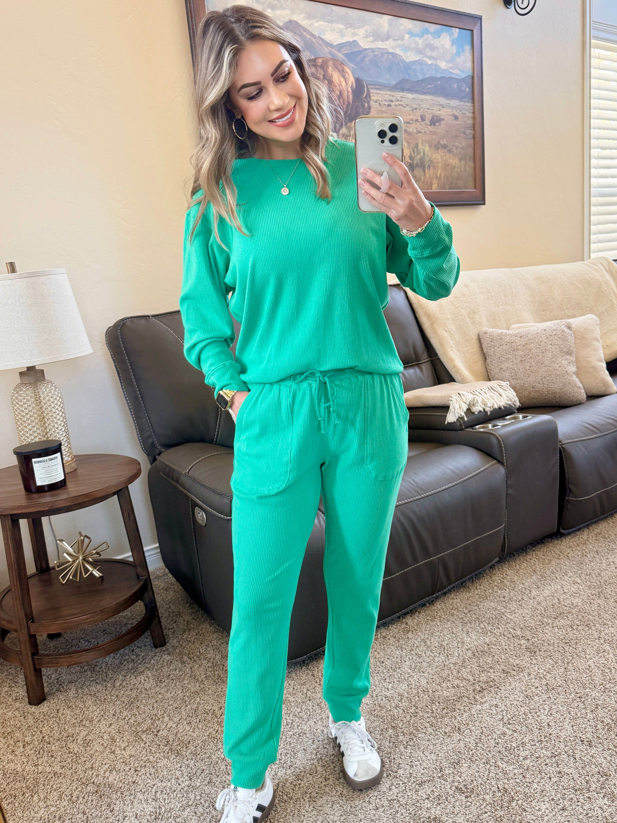 Corrine Ribbed Pullover Top - Emerald-Pullover-Villari Chic, women's online fashion boutique in Severna, Maryland