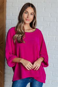 Pink Thoughts Chenille Blouse-Blouses-Villari Chic, women's online fashion boutique in Severna, Maryland