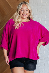 Pink Thoughts Chenille Blouse-Blouses-Villari Chic, women's online fashion boutique in Severna, Maryland