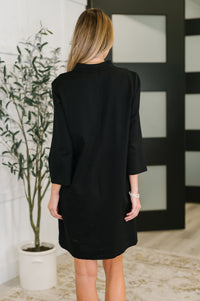 Portfolio Quarter Sleeve Dress in Black-Womens-Villari Chic, women's online fashion boutique in Severna, Maryland