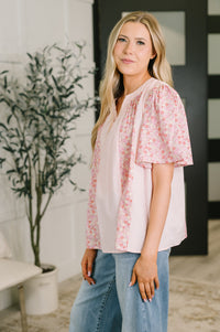 Pretty Prime Bell Sleeve Color Block Blouse-Womens-Villari Chic, women's online fashion boutique in Severna, Maryland