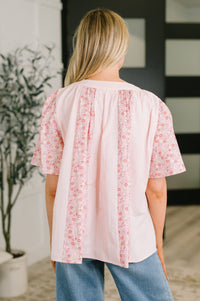 Pretty Prime Bell Sleeve Color Block Blouse-Womens-Villari Chic, women's online fashion boutique in Severna, Maryland