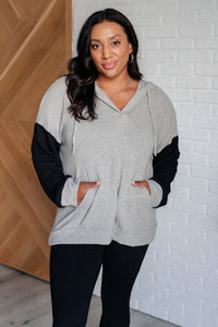 Pull Up Your Sleeves Color Block Hoodie-Tops-Villari Chic, women's online fashion boutique in Severna, Maryland