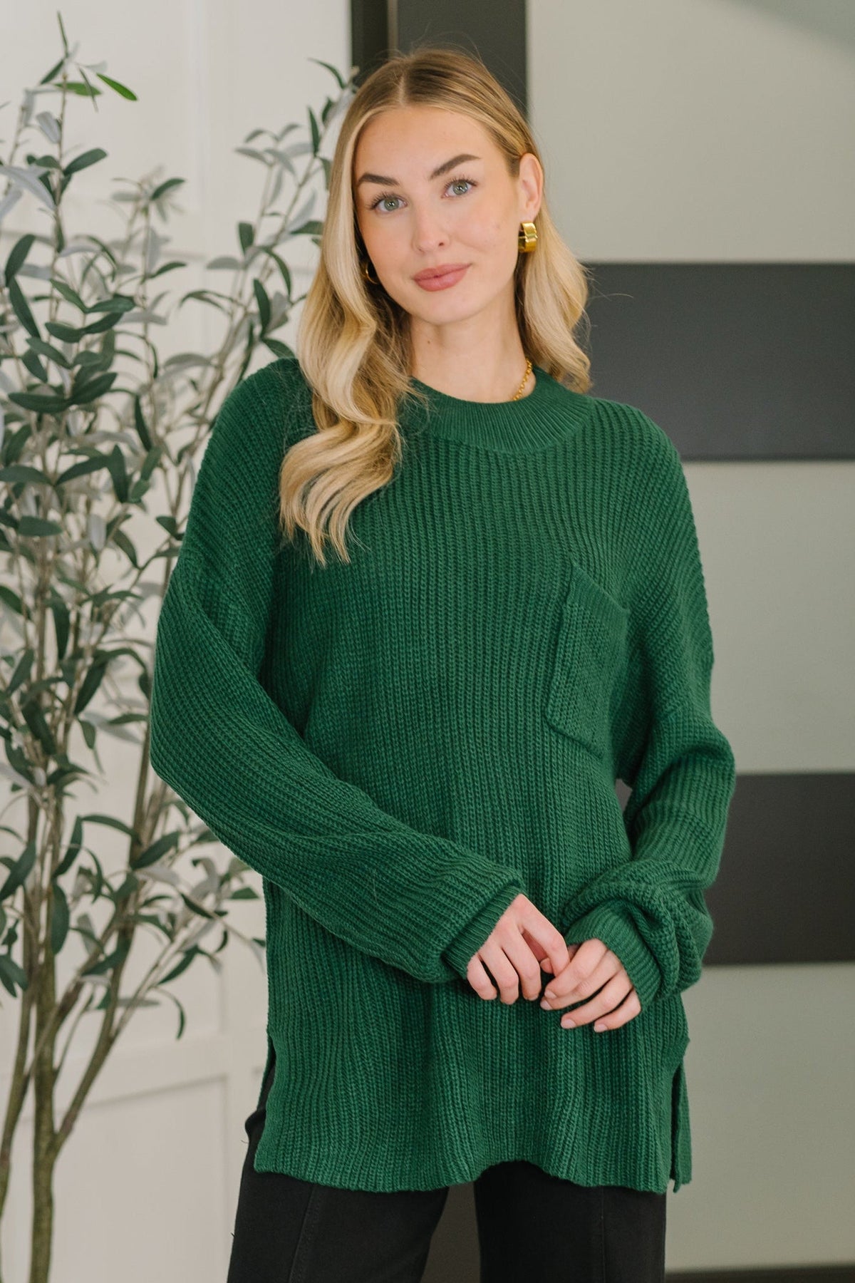 Quick Nap Textured Pullover in Hunter Green-Womens-Villari Chic, women's online fashion boutique in Severna, Maryland