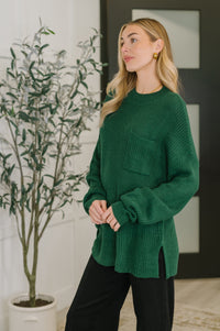 Quick Nap Textured Pullover in Hunter Green-Womens-Villari Chic, women's online fashion boutique in Severna, Maryland