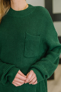 Quick Nap Textured Pullover in Hunter Green-Womens-Villari Chic, women's online fashion boutique in Severna, Maryland