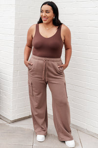 Run, Don't Walk Cargo Sweatpants in Smokey Brown-Athleisure-Villari Chic, women's online fashion boutique in Severna, Maryland