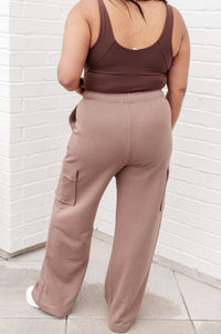 Run, Don't Walk Cargo Sweatpants in Smokey Brown-Athleisure-Villari Chic, women's online fashion boutique in Severna, Maryland