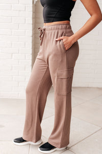 Run, Don't Walk Cargo Sweatpants in Smokey Brown-Athleisure-Villari Chic, women's online fashion boutique in Severna, Maryland