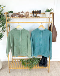 Ryker Vintage Wash Hoodie- Teal-sweatshirt-Villari Chic, women's online fashion boutique in Severna, Maryland