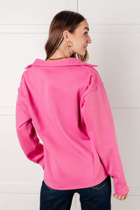 Same Ol' Situation Collared Pullover in Hot Pink-Tops-Villari Chic, women's online fashion boutique in Severna, Maryland