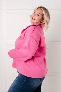 Same Ol' Situation Collared Pullover in Hot Pink-Tops-Villari Chic, women's online fashion boutique in Severna, Maryland