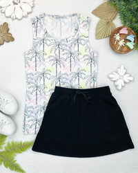 Serena Luxe Skort - Black-skirts-Villari Chic, women's online fashion boutique in Severna, Maryland