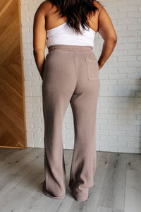 Set Process Mineral Wash Waffle Knit Pants in Brown-Athleisure-Villari Chic, women's online fashion boutique in Severna, Maryland