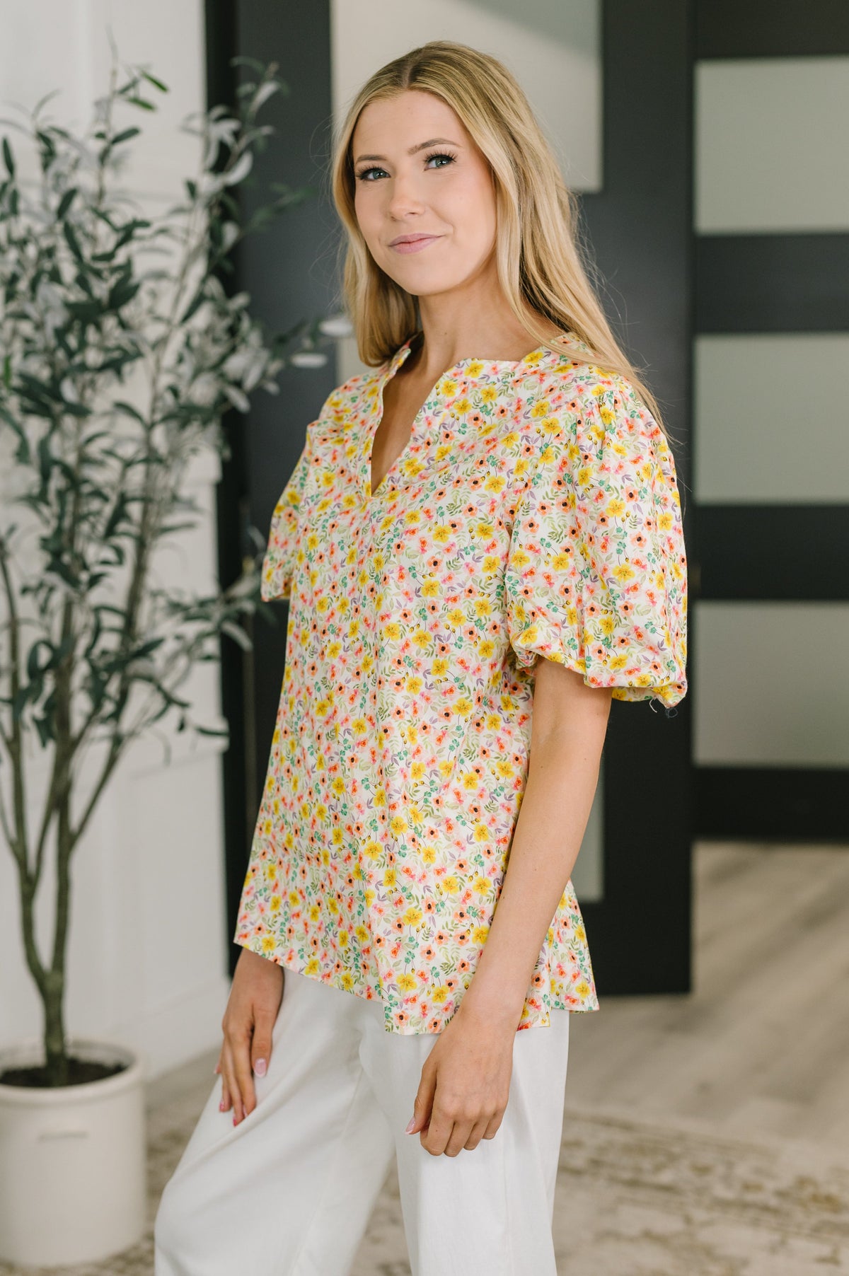 Seven Days a Week Balloon Sleeve Blouse-Womens-Villari Chic, women's online fashion boutique in Severna, Maryland