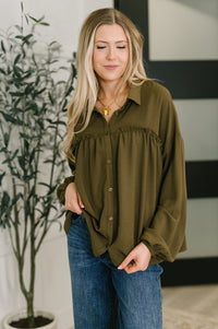She's Got A Way Button Down Blouse-Womens-Villari Chic, women's online fashion boutique in Severna, Maryland