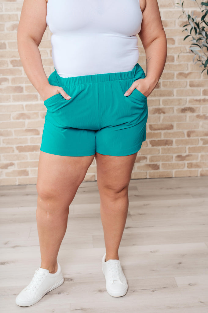 She's Got Game Shorts in Ocean Teal-Womens-Villari Chic, women's online fashion boutique in Severna, Maryland