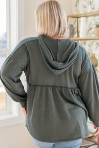 She's Not Wrong Hooded V-Neck Pullover-Tops-Villari Chic, women's online fashion boutique in Severna, Maryland