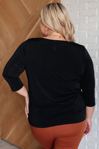 Signature Classic Round Neck Top in Black-Tops-Villari Chic, women's online fashion boutique in Severna, Maryland