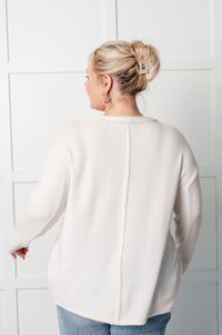 Simple Silhouette Brushed Hacci Sweater in Sand Beige-Tops-Villari Chic, women's online fashion boutique in Severna, Maryland